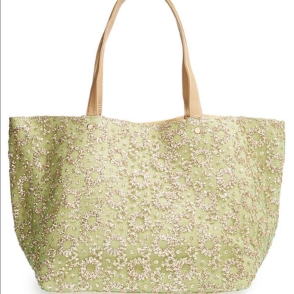 Deux Lux Mimosa Lime Glitter Tote